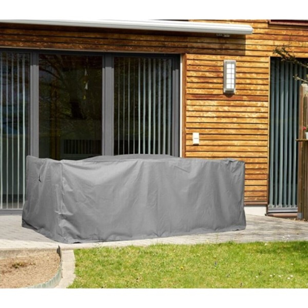 CoverPlus Bahçe Mobilya Brandası Masa Sandalye Koruma Örtüsü Kılıf Gri Su Geçirmez - 260x160x80 cm Bahçe Mobilyası Takımı Fiyatı