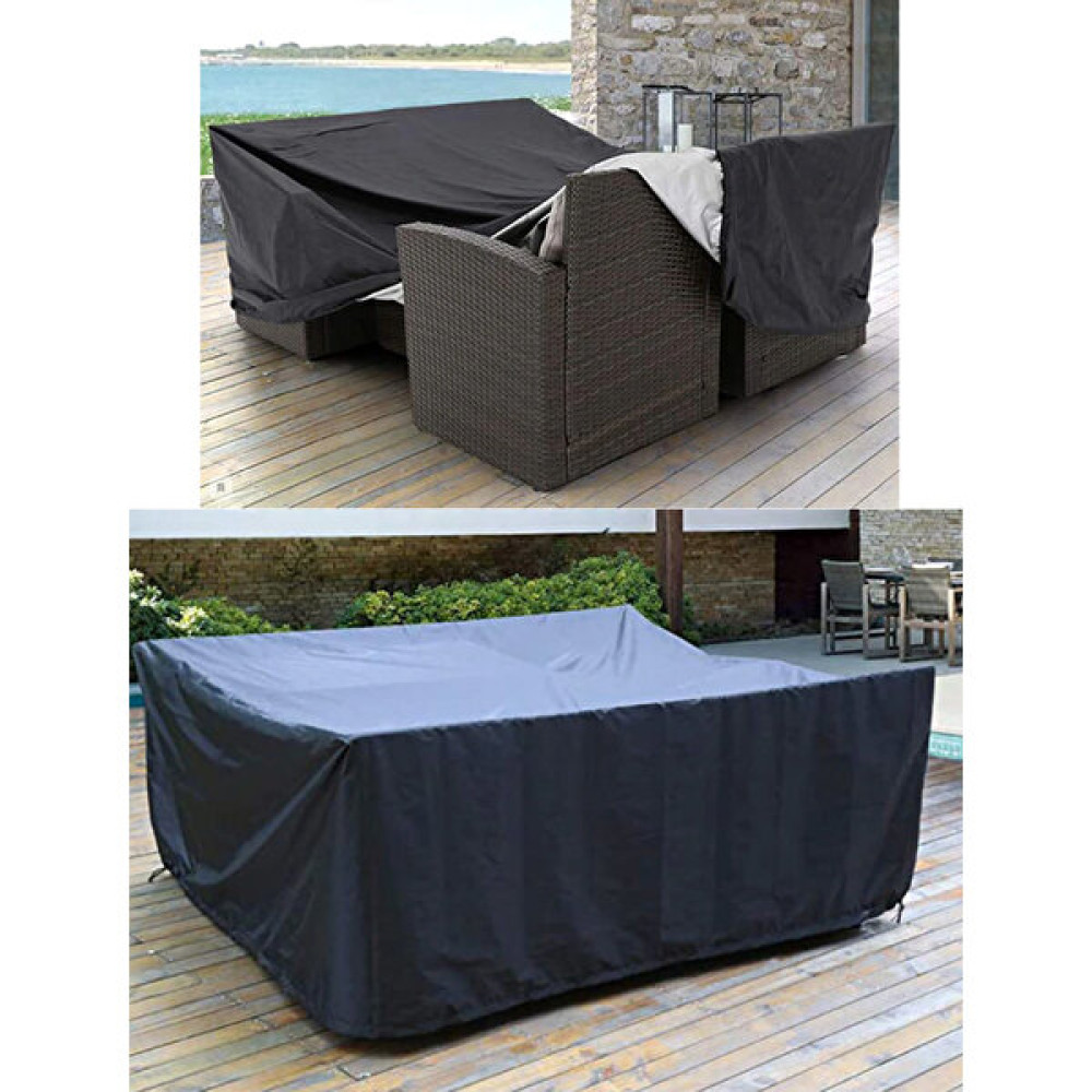 Coverplus Bahçe Mobilya Koruma Örtüsü Su Geçirmez 200 x 150 x 80 cm - Siyah Bahçe Mobilyası Takımı Fiyatı