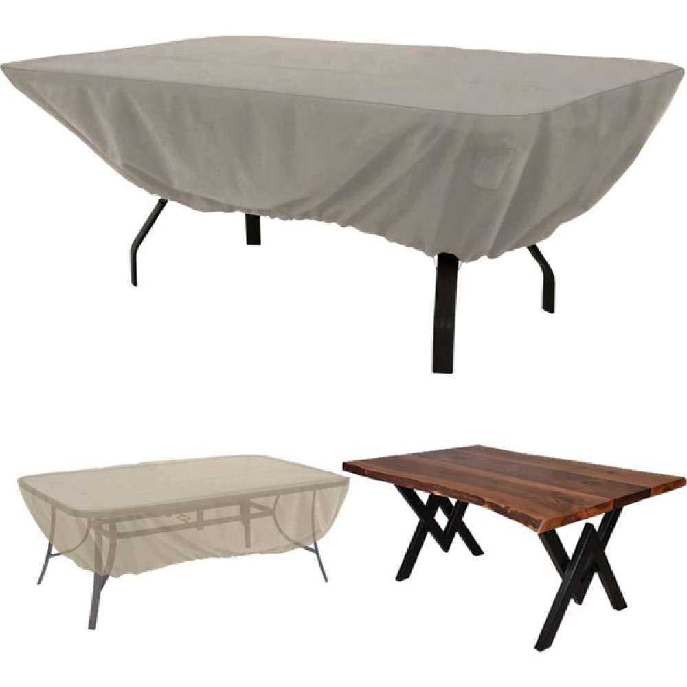 CoverPlus Yemek Masası Koruyucu Kılıfı Masa Koruma Örtüsü Masa Brandası - 183 x 112 cm - Gri Masa Örtüsü Fiyatı
