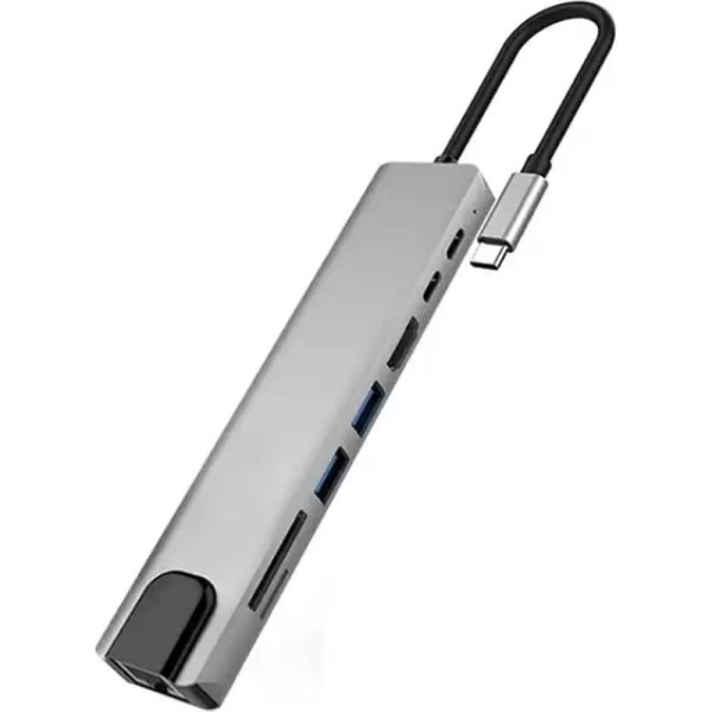 Coverzone 8 in 1 Type C to 2 Port USB 3.0 2 SD Kart TF Kart HDMI RJ45 2PD Kablolu Adaptör iphone 15 Serisi Uyumlu Type C Girişli Android Cihazlara ... Cep Telefonu Şarj Cihazı Fiyatı
