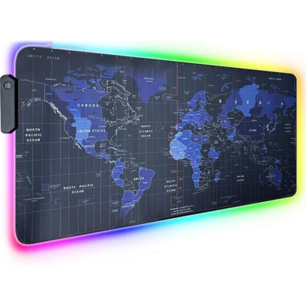CoverZone Büyük Oyuncu Rgb Mousepad & Klavye Pad World Map Red Line Desenli Işıklı 80X30CM Pad Redline Mouse Pad Fiyatı