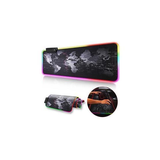CoverZone Büyük World Map Desenli Işıklı 80x30 cm Pad Oyuncu Rgb Mousepad & Klavye Pad Oyuncu Mouse Pad Fiyatı