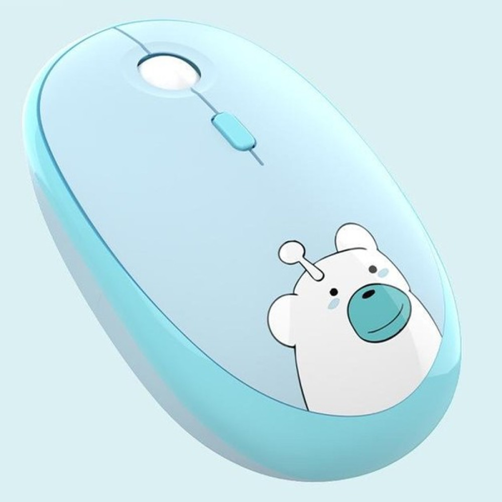 Coverzone Geezer Kablosuz Mouse Wireless Mouse Renkli Ayıcık Tasarım Kablosuz Sessiz Bilgisayar Notebook Laptop Için Fare Pilli Mouse USB Nano Receiver Tak Çalıştır M2 - Açık Mavi Oto Boyaları Fiyatı