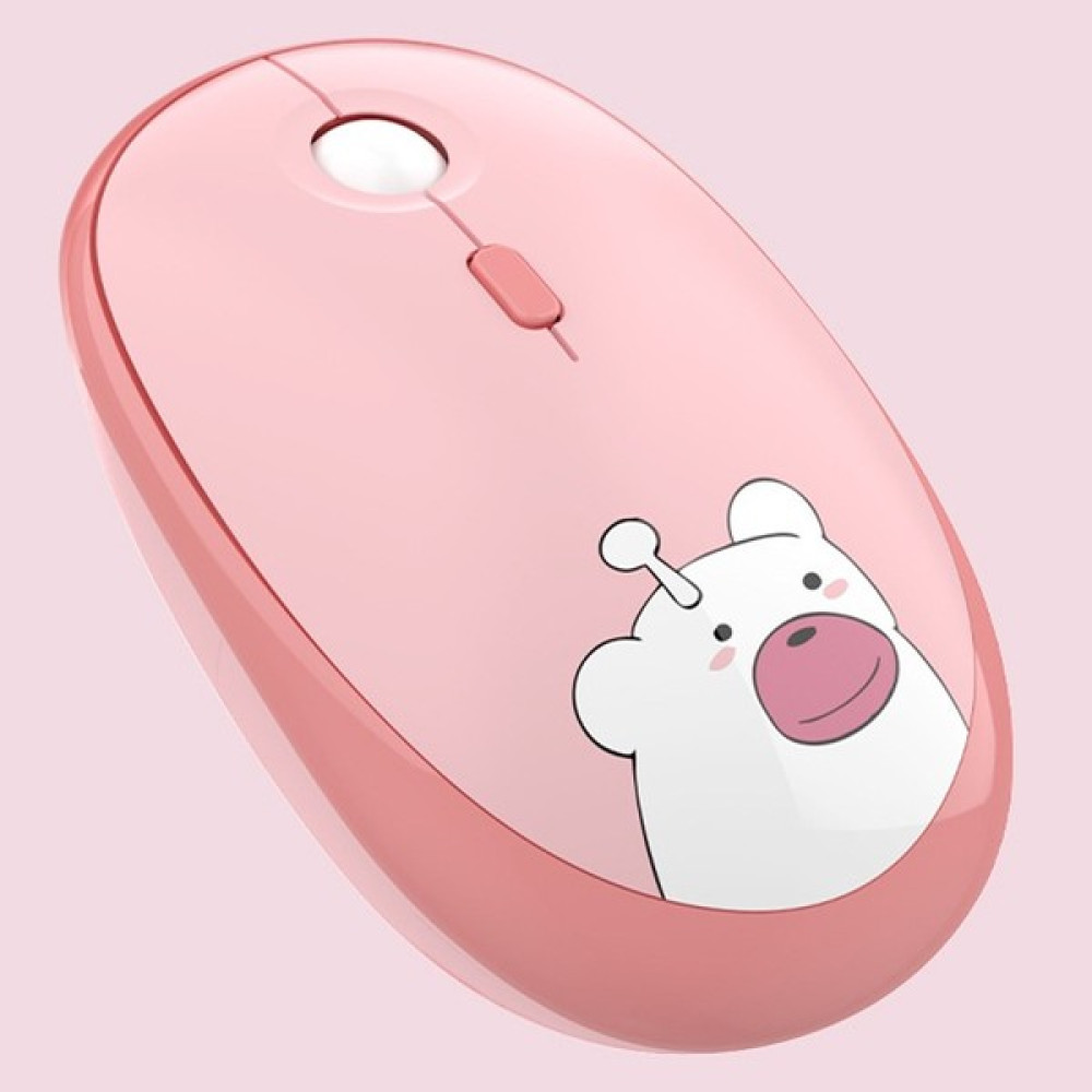 Coverzone Geezer Kablosuz Mouse Wireless Mouse Renkli Ayıcık Tasarım Kablosuz Sessiz Bilgisayar Notebook Laptop Için Fare Pilli Mouse USB Nano Receiver Tak Çalıştır M2 - Pembe Oto Boyaları Fiyatı