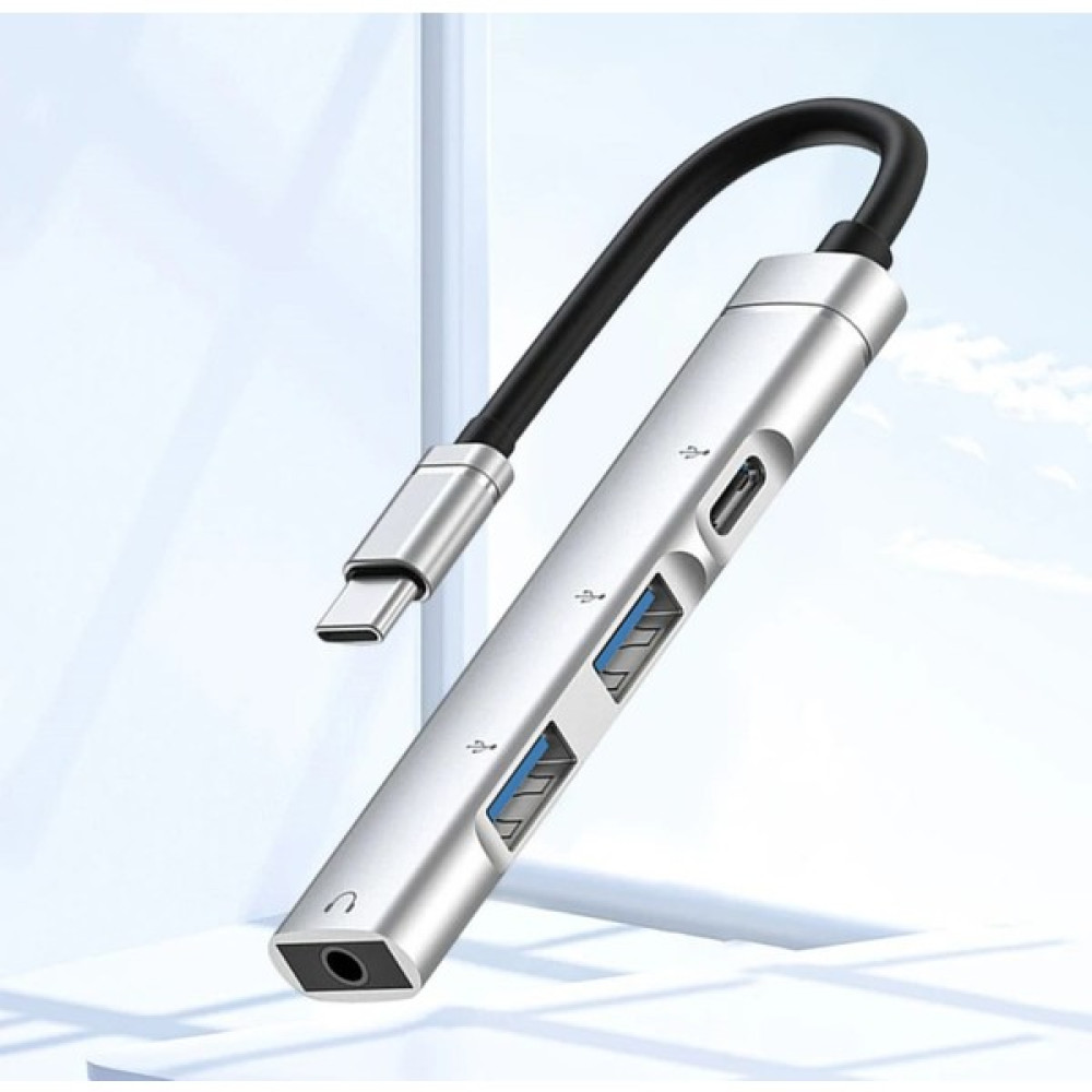 Coverzone Ses Kartlı USB Hub Çoklayıcı Adaptör 4 In 1 Ses Kartlı Usb/type-C To USB 3.0, USB C ve 3.5mm Jak Çıkışlı Macbook Uyumlu Çevirici Adaptör ... Bilgisayar Çevirici ve Adaptörü Fiyatı