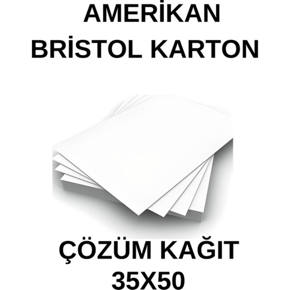 Çözüm Kağıt Amerikan Bristol Karton 35X50 cm 250 gr - 10 Adet Fotokopi Kağıdı Fiyatı