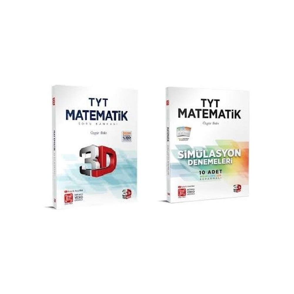 Çözüm Yayınları 3D TYT Matematik Soru Bankası ve Matematik Simülasyon Deneme Seti Tüm Dersler Fiyatı