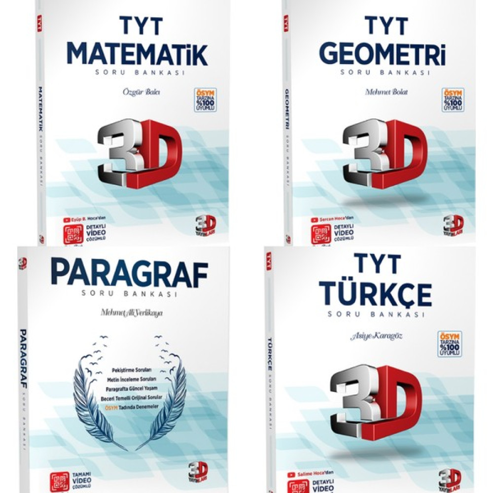 Çözüm Yayınları 3D TYT Matematik - Türkçe Seti + Deneme Sınavı Temel Yeterlilik Testi (TYT) Fiyatı