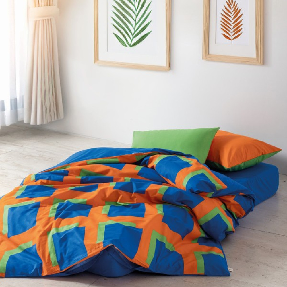Cozy Home Popping Colors Tek Kişilik Lastikli Çarşaflı Nevresim Takımı Venus Mavi - 160 x 220 cm Diğer Fiyatı