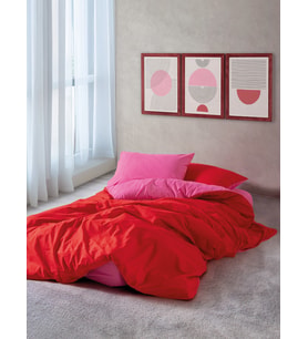 Cozy Home Ranforce Popping Colors Tek Kişilik Nevresim Takımı - Sage Kırmızı-Fuşya - Kırmızı - 160 x 220 cm Diğer Fiyatı