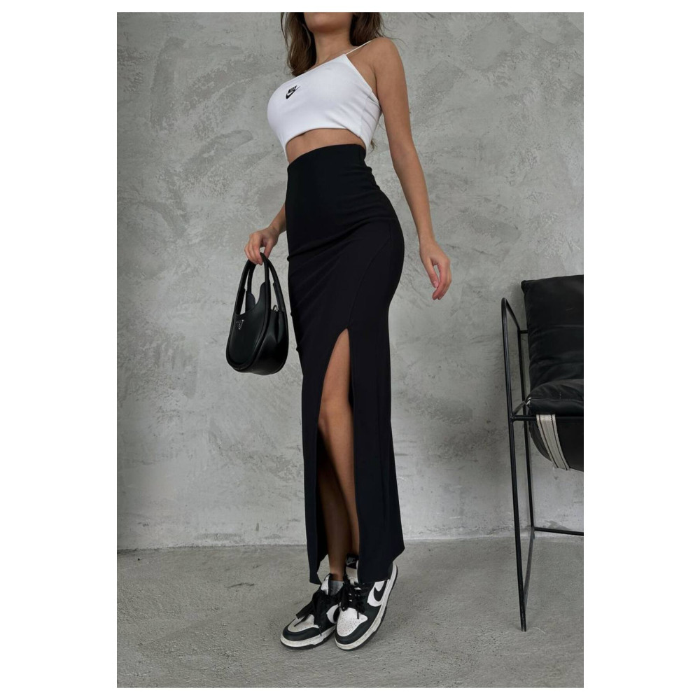 Cozy Mode Ottoman Kumaş Yırtmaçlı Uzun Etek 2XL Beden Etek Fiyatı