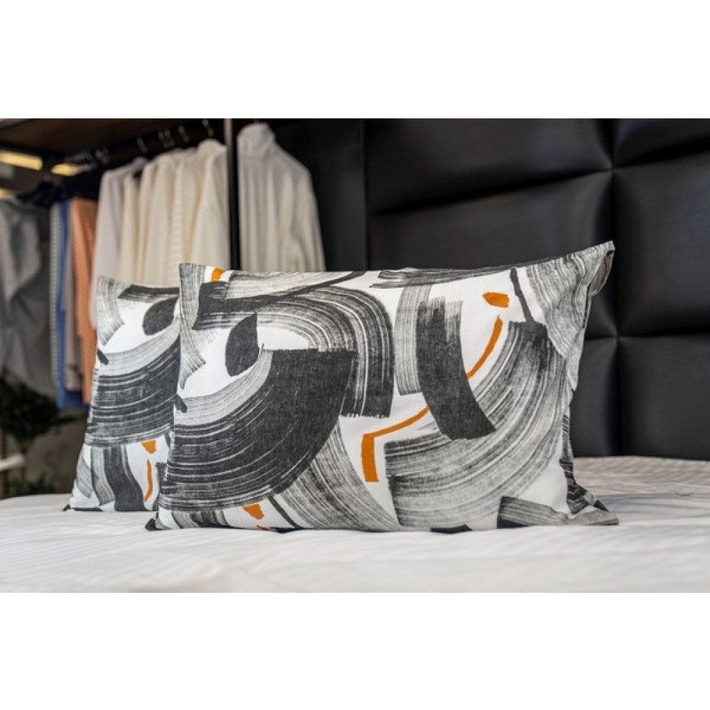 Cozyy Life Abstract Fırça Çizim %100 Pamuklu 2'li Yastık Kılıfı 50X70 - 50 x 70 - Siyah - Beyaz Yastık Kılıfı Fiyatı