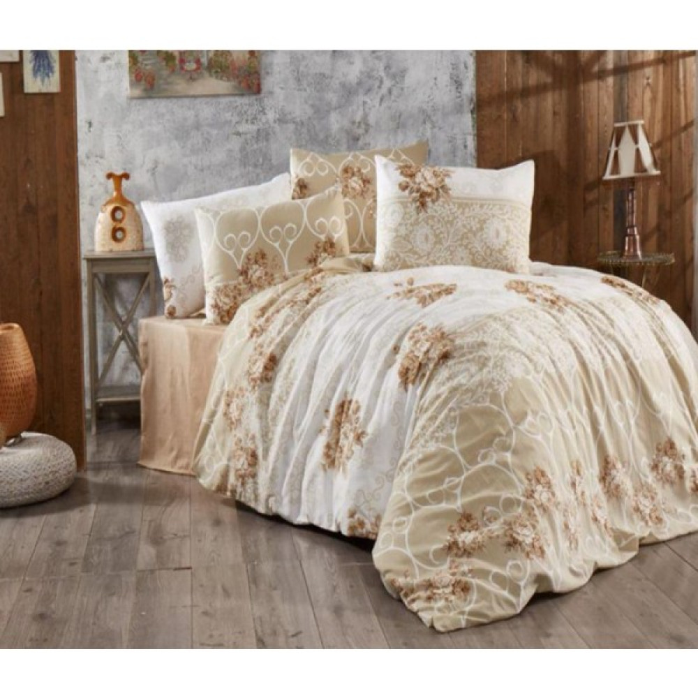 Cozyy Life Brigitte Çift Kişilik Nevresim Takımı - Kolay Ütülenir - Kutulu - Krem - 200 x 230 cm Nevresim Takımı Fiyatı