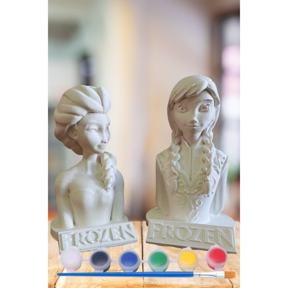 Craft 3D Atölye Elsa ve Anna (Karlar Kraliçesi) %100 Beton Biblo Çocuk Boyama Etkinliği Hediye Paketi Ile Beraber Eğitici Oyuncak Fiyatı