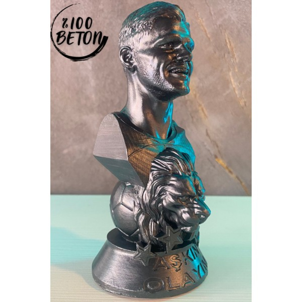 Craft 3D Atölye Icardi (17CM Boyunda) %100 Beton-Hediye Paketi Büst/figür/biblo - Parlak Siyah Biblo Fiyatı