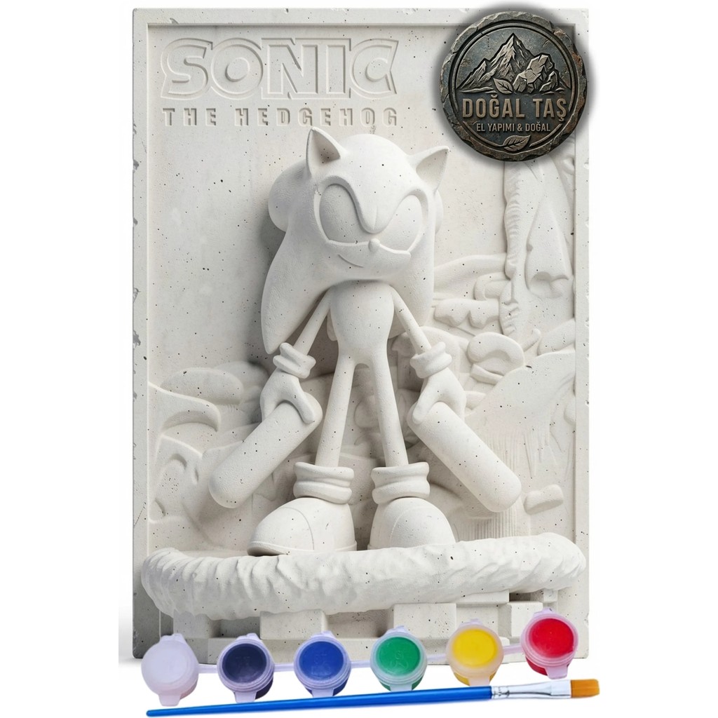 Craft 3D Atölye Sonic Figürü 3D Taş Eğlenceli Boyama Etkinliği 3+ Yaş İçin Diğer Fiyatı