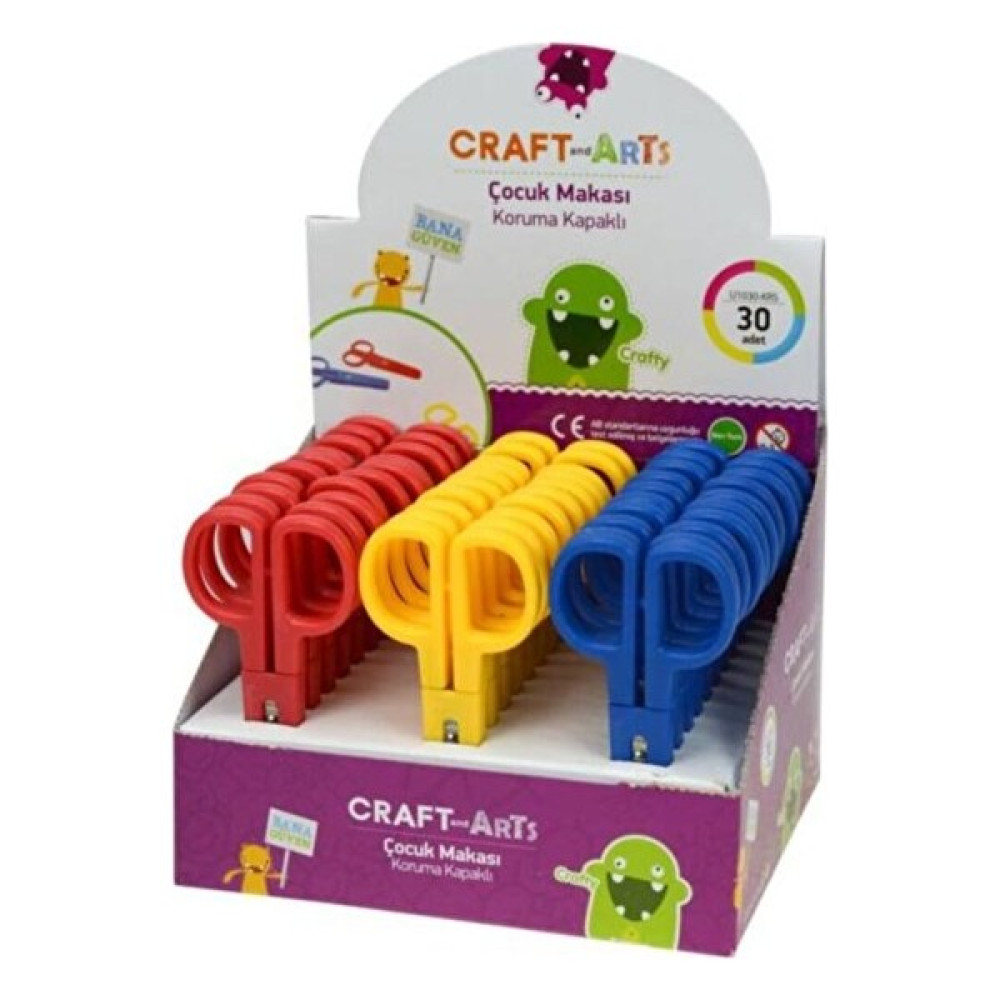 Craft and Arts 5" Korumalı Çocuk Makası 30'lu Makas Fiyatı
