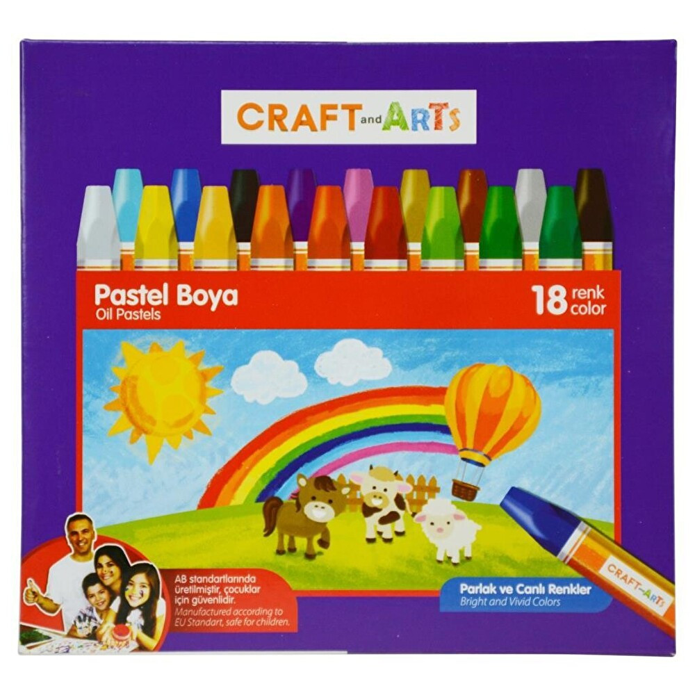 CRAFT AND ARTS PASTEL BOYA 18Lİ KARTON Pastel Boya Fiyatı