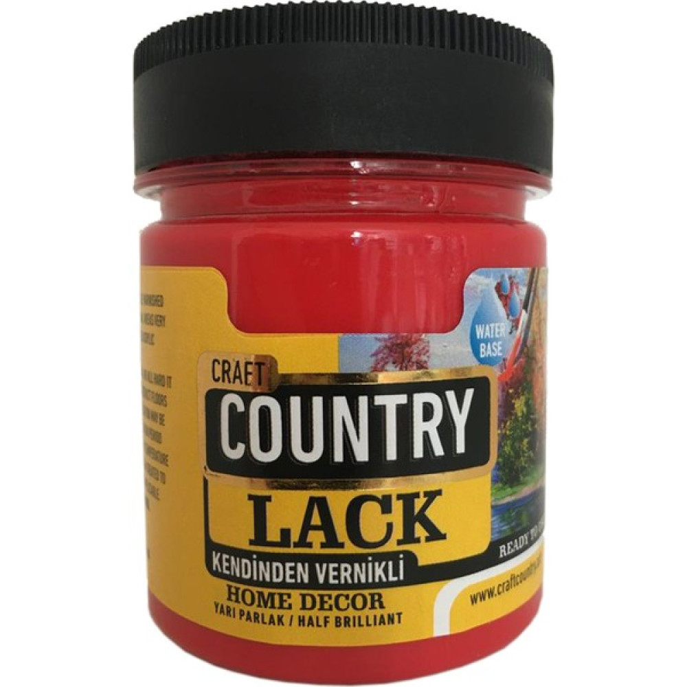 Craft Country Kedinden Vernikli Lack Hobi Boyası 120 cc 4020 Bayrak Kırmızı - Bayrak Kırmızısı Akrilik Boya Fiyatı