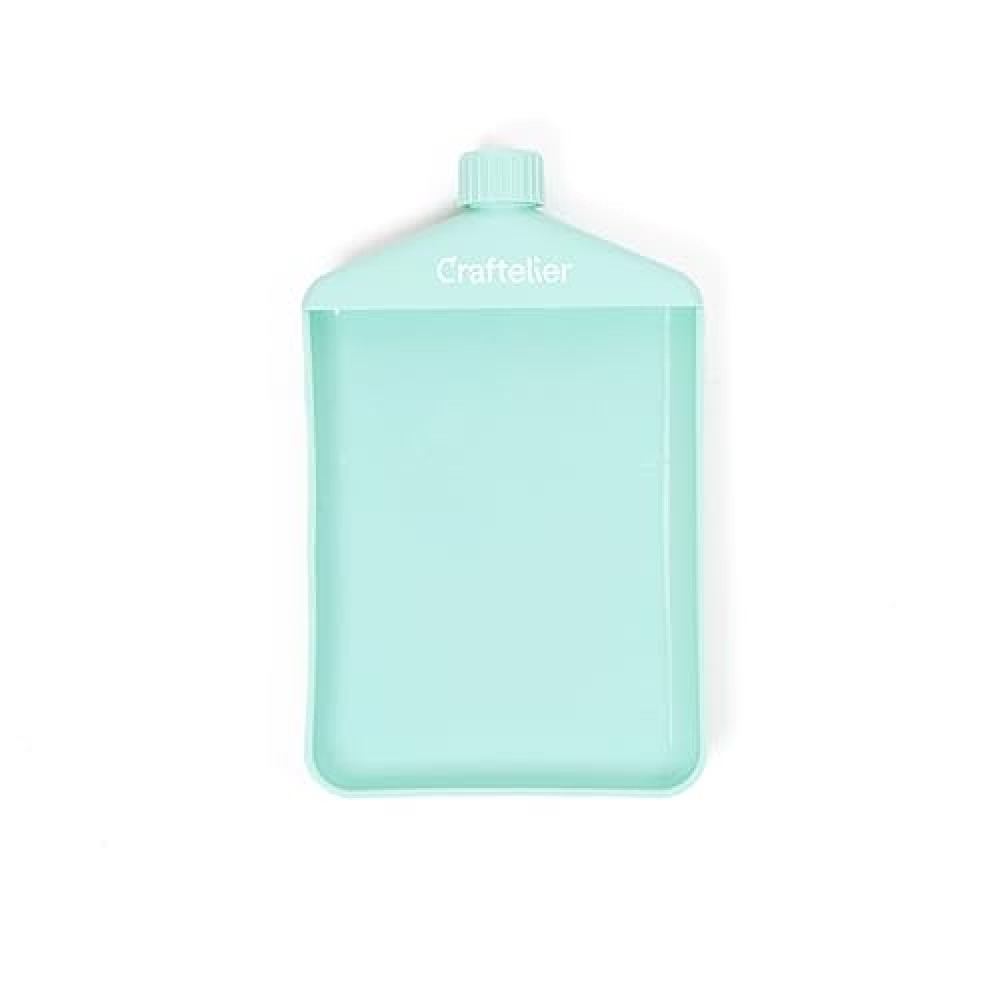 Craftelier - Rigid Tray for Glitter, Embossing Powders and Glitter | Ideal for Decorating Scrapbooking and Craft Projects | Includes Screw Cap | Turquoise Colour - Size 10,7 x 7 cm
