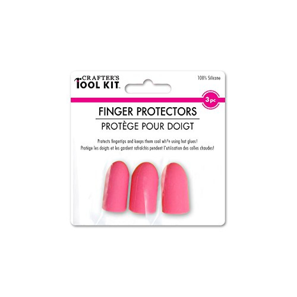 Crafter's Toolkit CT216 Silicone Finger Protectors x3, Non-Stick