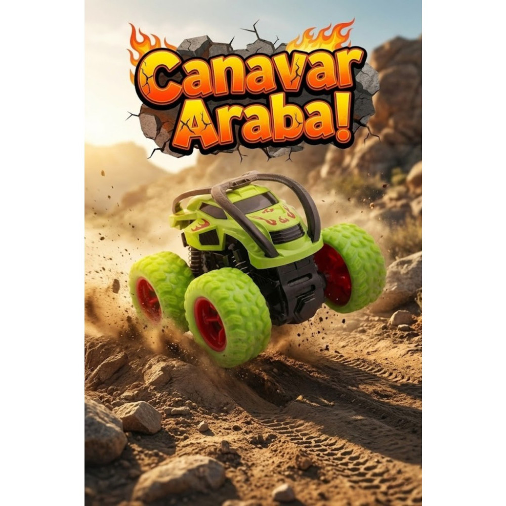Craftivio 360 Derece Takla Atan Sürtmeli Canavar Kamyon - Darbeye Dayanıklı Monster Truck Oyuncak Araba Yeşil - Renkli Anne Bebek Oyuncak Fiyatı