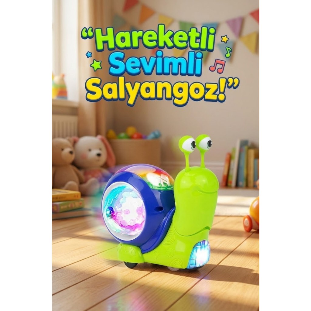 Craftivio Hareketli Işıklı Müzikli Salyangoz Oyuncak - Bebek Emekleme Yardımcısı Eğitici Yürüyen Salyangoz Anne Bebek Oyuncak Fiyatı