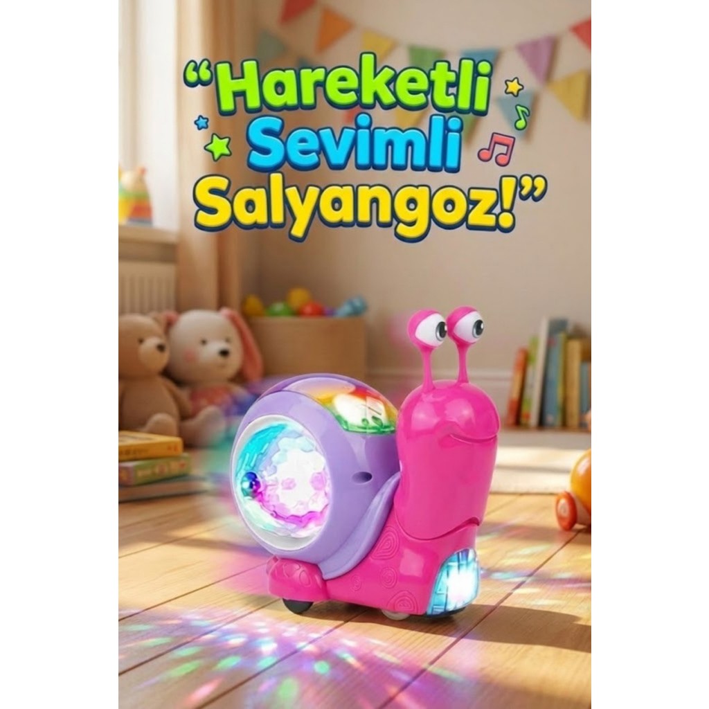 Craftivio Hareketli Işıklı Müzikli Salyangoz Oyuncak - Bebek Emekleme Yardımcısı Eğitici Yürüyen Salyangoz Anne Bebek Oyuncak Fiyatı