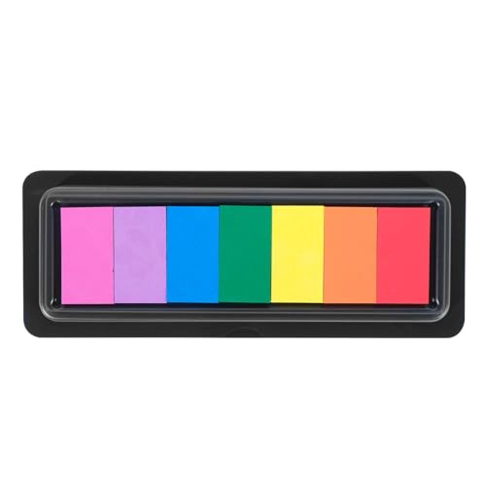 CraftyManor 7 Rainbow Colors Washable Stamp Pad for Kids Finger Paint, Latex Foam Washable Finger Print Ink Pads for Kids Classroom, Clothing Stamp, Letter Stamps…(1PCS)