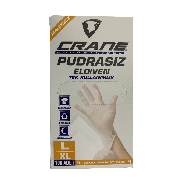 Crane Endüstriyel Yeni Nesil Hibrit Teknoloji Polietilen Eldiven 100 Lü L/xl - Beyaz Temizlik Malzemeleri Fiyatı