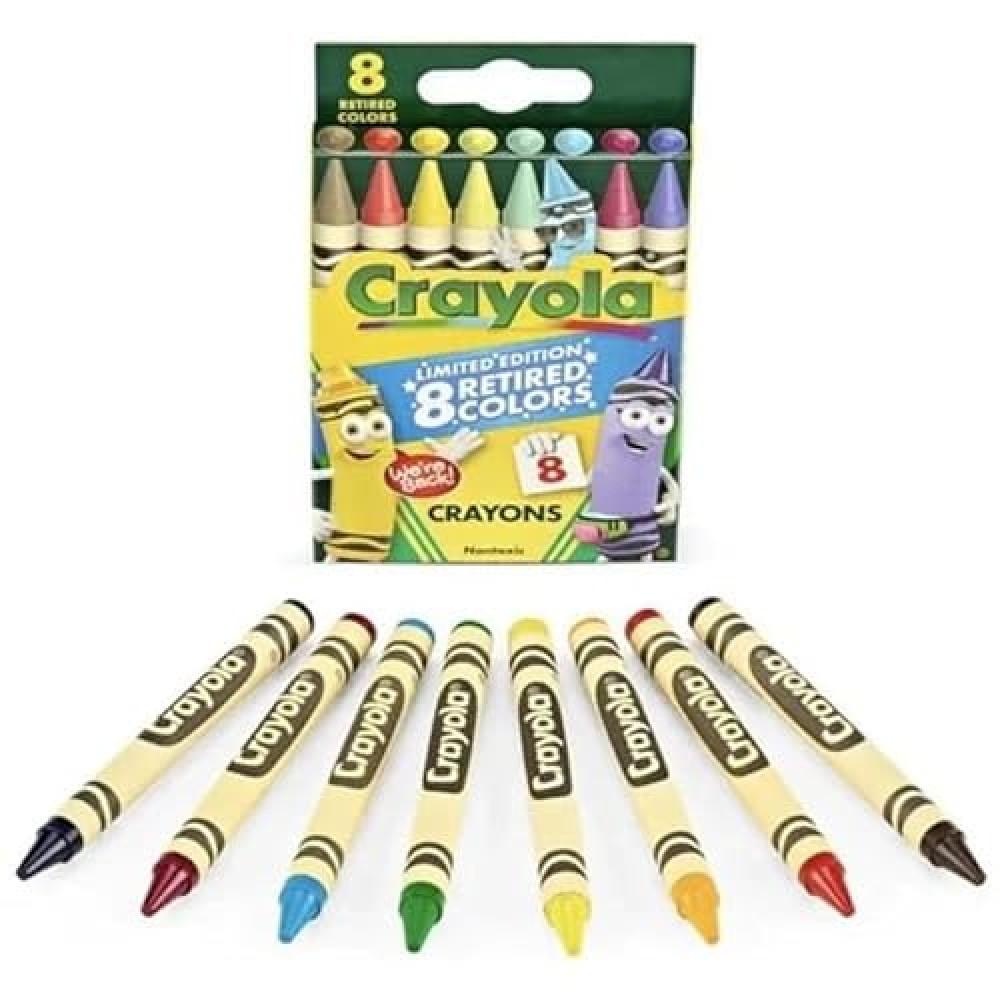 Crayola Crayons Limited Edition with 8 Retired Colors, 1 Box