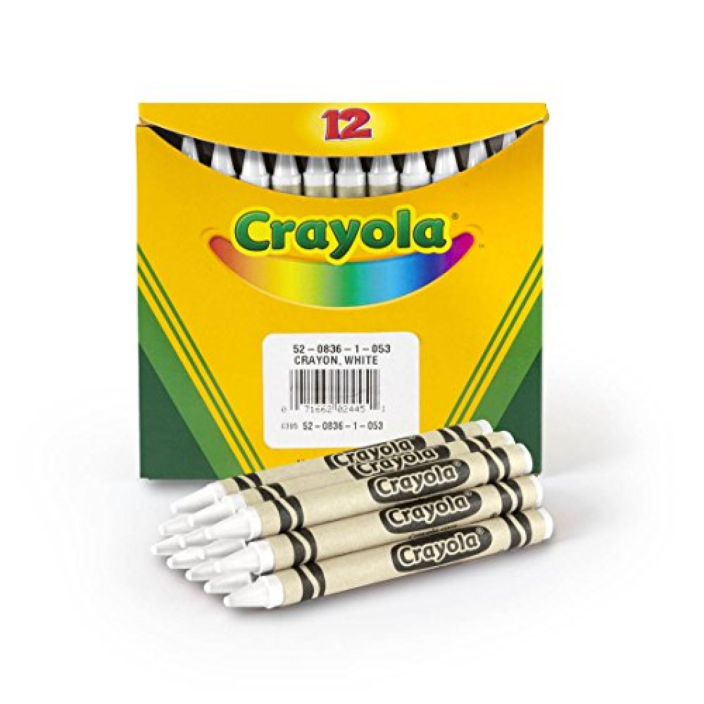 Crayola Crayons, White, Single Color Crayon Refill, 12 Count Bulk Crayons, School Supplies