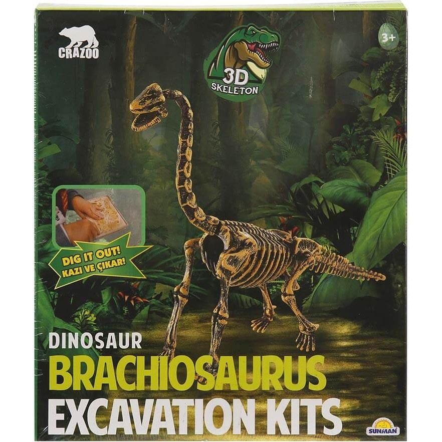 Crazoo 3D Fosil Kazı Seti: Dinozor Brachiosaurus Diğer Fiyatı