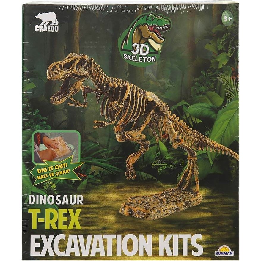 Crazoo 3D Fosil Kazı Seti: Dinozor T-Rex Diğer Fiyatı
