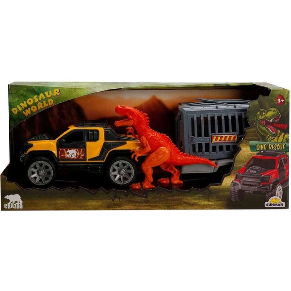 Crazoo Dinosaur World Dinozor Kurtarma Aracı - Turuncu Dinozor - 2 Oto Boyaları Fiyatı