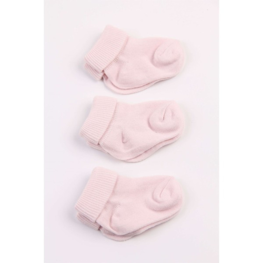 Crazy Baby Pembe Pamuklu 3'lü Kız Bebek Çorabı Bebek Çorabı Fiyatı