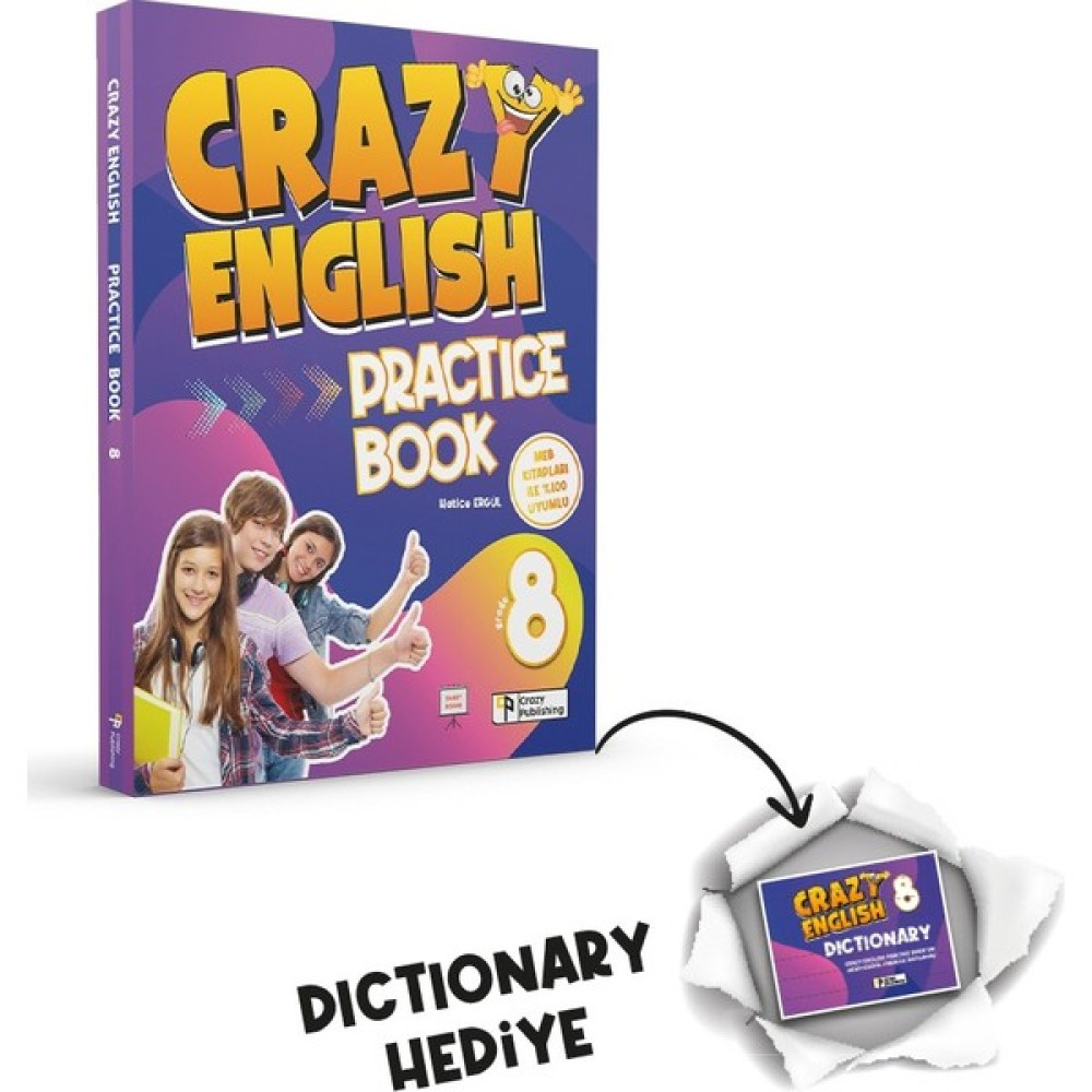 Crazy Publishing 8. Sınıf Crazy English Practice Book +Dıctıonary (Yeni) 2023 (Ciltli) Ders Sınav Kitapları Fiyatı
