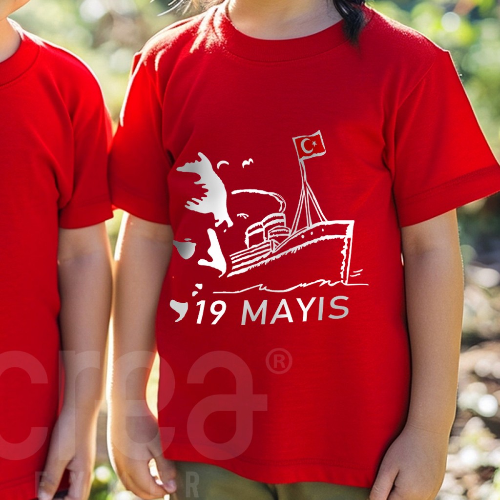Crea Eymer Wear Atatürkü Anma Atatürk Silüet Baskılı Kırmızı Tişört Giyim & İç Giyim Fiyatı