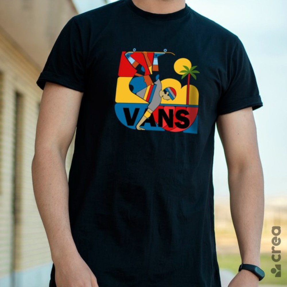 Creaeymer Wans Skateboard Tasarım Baskılı Bisiklet Yaka 100% Pamuklu Tişört Siyah Bayan T-shirt Fiyatı
