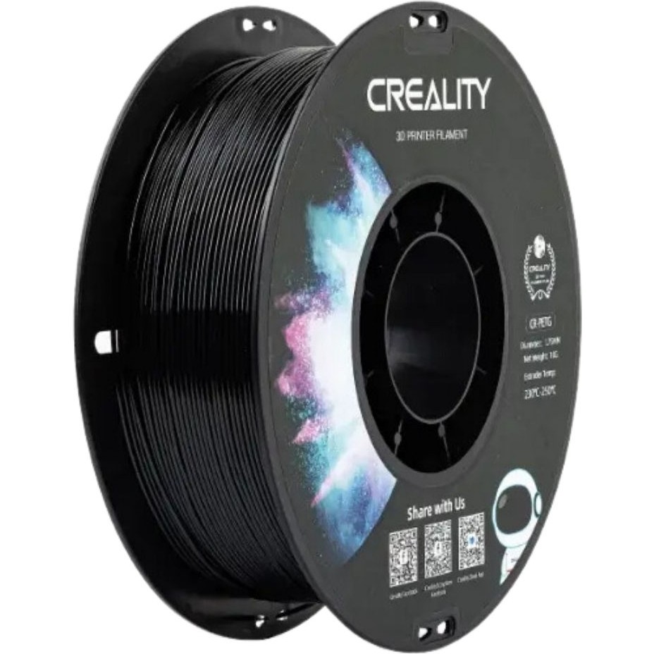 Creality Cr-Petg Siyah Filament 1.75mm 1kg Yüksek Baskı Kalitesi ile 3D Yazıcı Uyumlu Yazıcılar Fiyatı