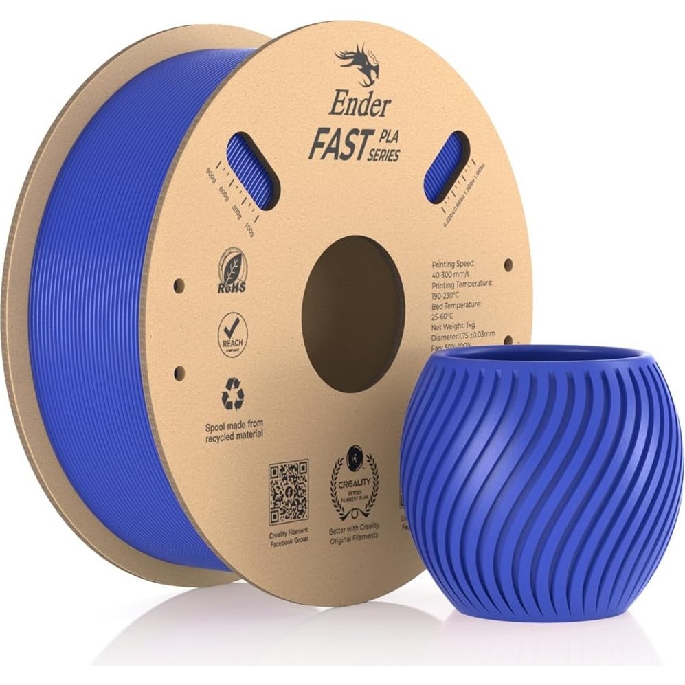 Creality Ender Fast Mavi 1.75MM Pla 3D Baskı Filamenti - Filament Fiyatı