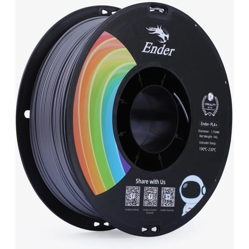 Creality Ender Gri PLA+ Filament 1.75MM 1kg Yüksek Kalite 3D Yazıcı Uyumlu Yazıcılar Fiyatı