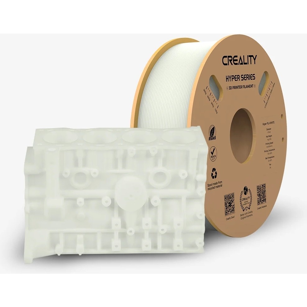Creality Hyper PLA Beyaz 1.75 mm 3D Yazıcı Filament 1kg Hızlı Baskı ve Yüksek Kalite Yazıcılar Fiyatı