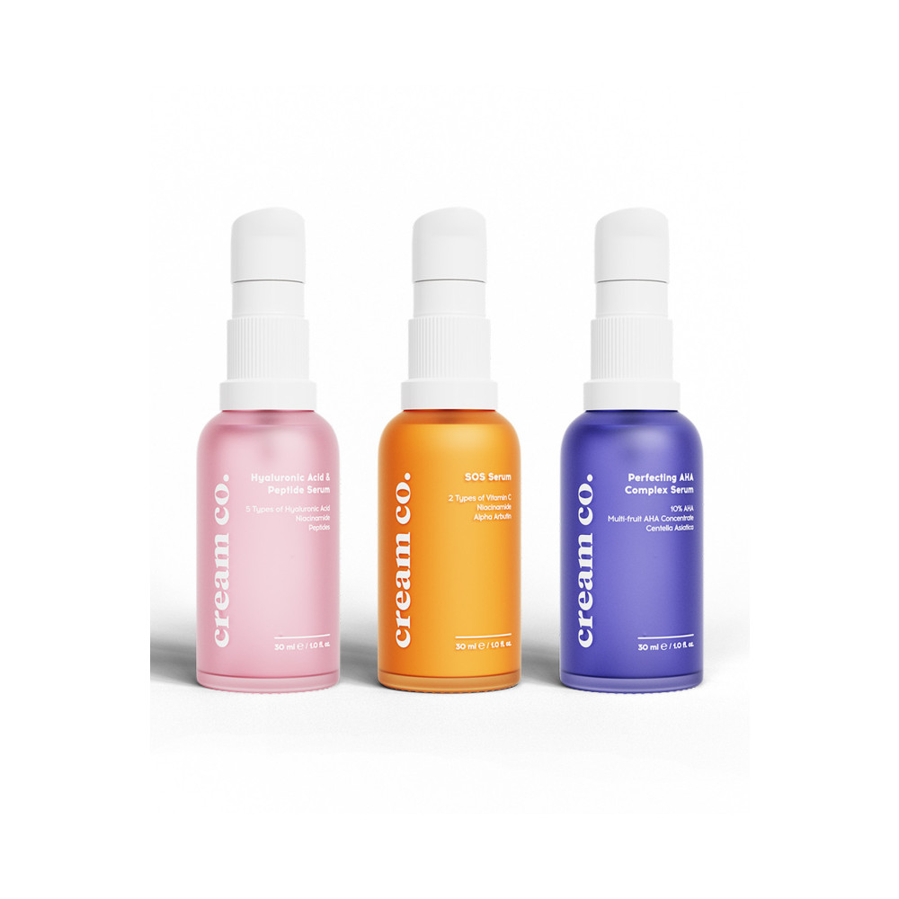 Cream Co. Canlandırıcı Leke Akne Karşıtı Gözenek Sıkılaştırıcı Pürüzsüzleştirici Yenileyici Serum Bakım Seti Cilt Temizleme ve Peeling Fiyatı