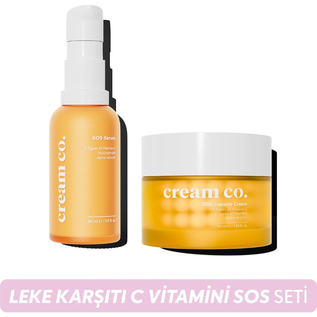 Cream Co. Leke Karşıtı Yenileyici Aydınlatıcı Cilt Tonu Eşitleyici C Vitamini Sos Seti Diğer Fiyatı