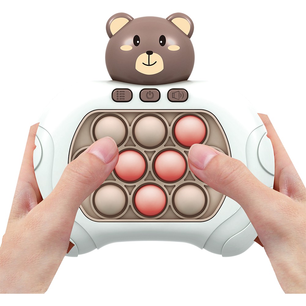 Creative Games Sevimli Ayıcık Işıklı ve Sesli Pilli Popit Eğitici Oyuncak Push Pop Konsol 4 Farklı Oyun Modlu - Krem Anne Bebek Oyuncak Fiyatı