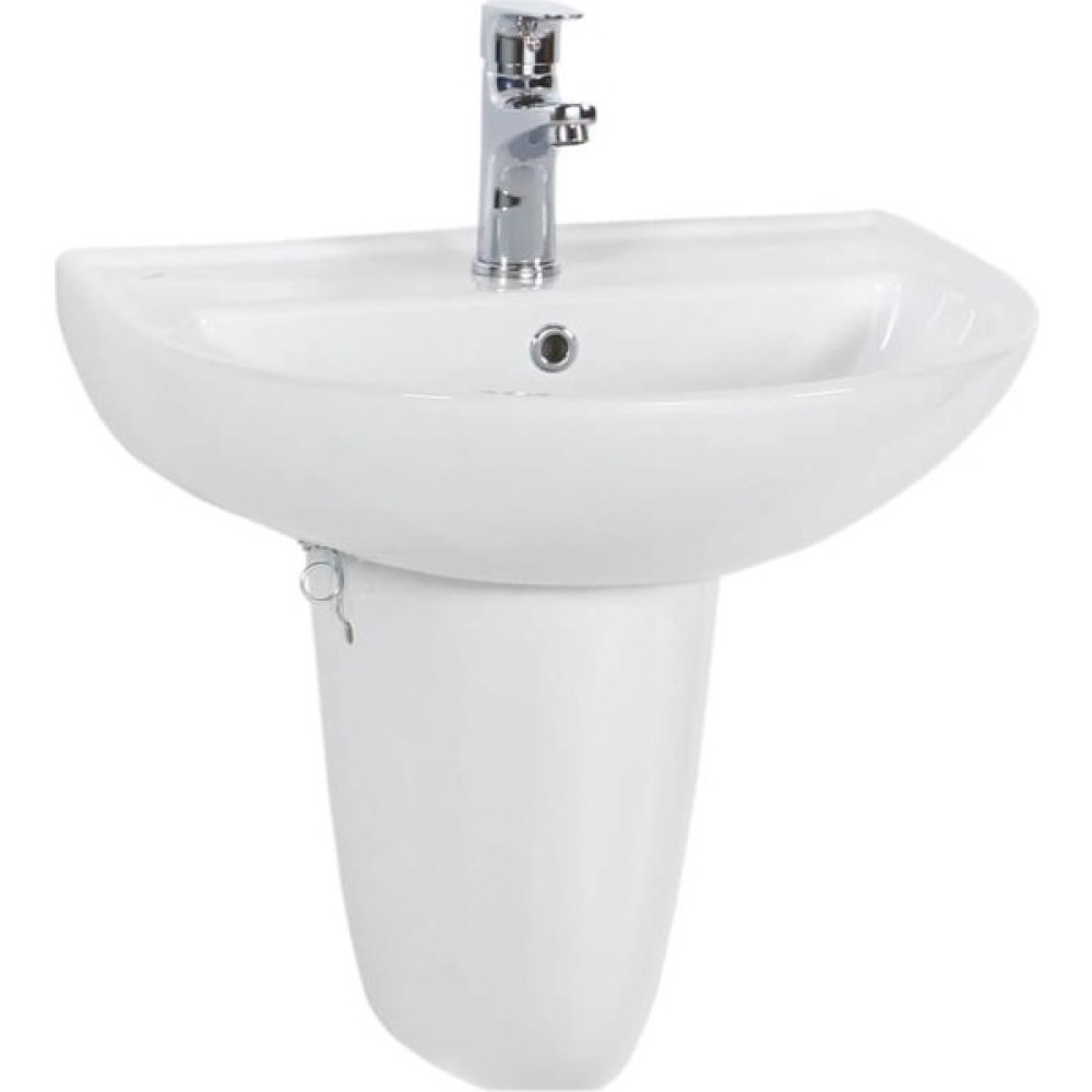 Creavit 40X50 cm Batarya Delikli Lavabo + Yarım Ayak - Beyaz Lavabo Fiyatı