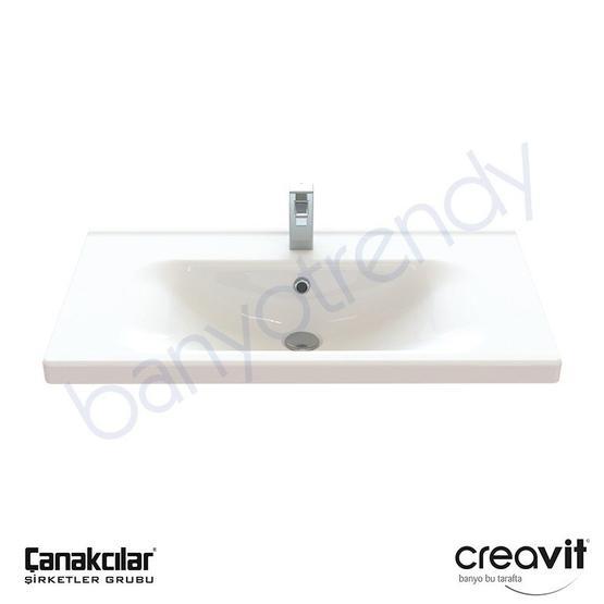 Creavit Eksen 80 cm Etajerli Lavabo Lavabo Fiyatı