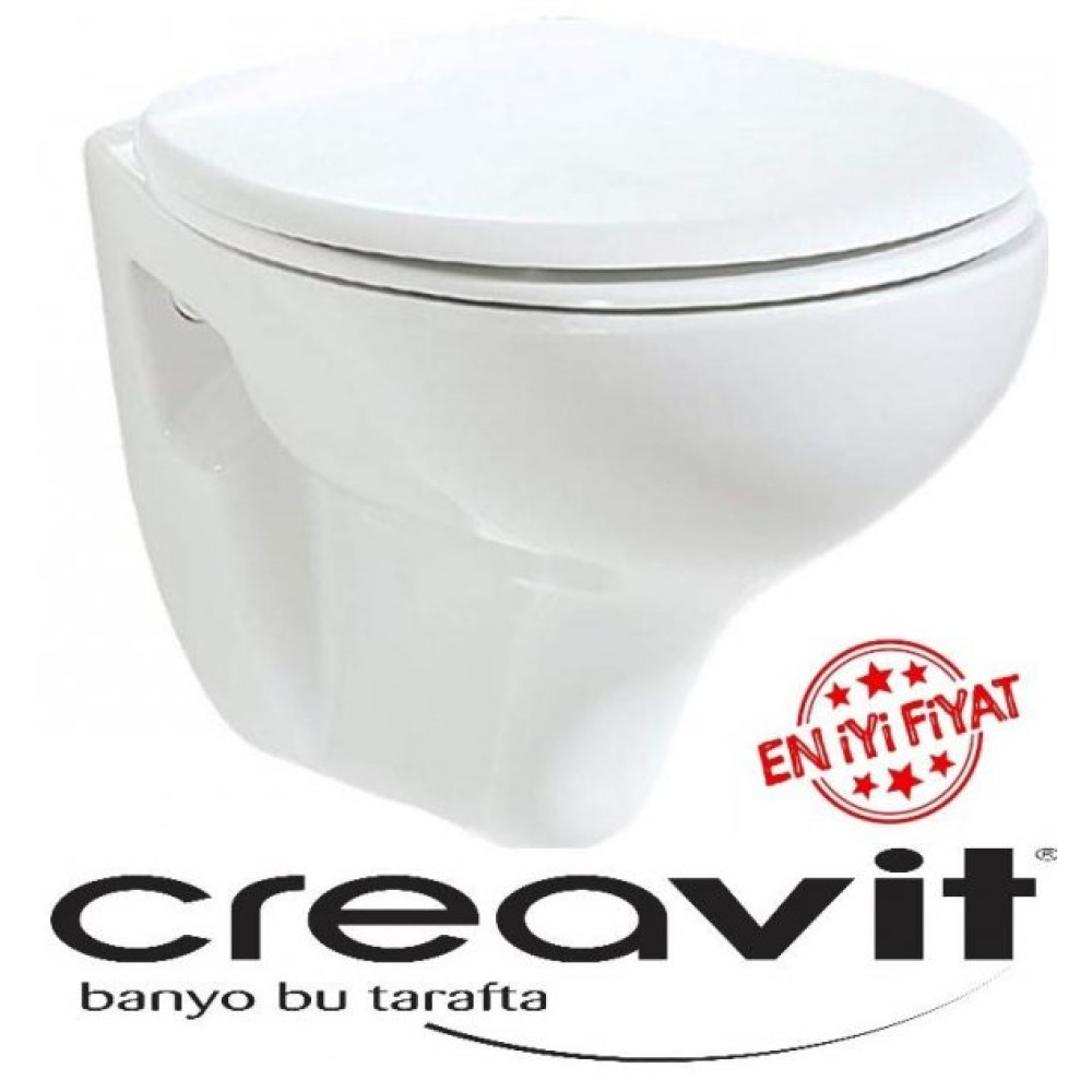 Creavit Tp320 Asma Klozet Beyaz+ Kc4000 Yavas Kapanir Kapakli Klozet Fiyatı