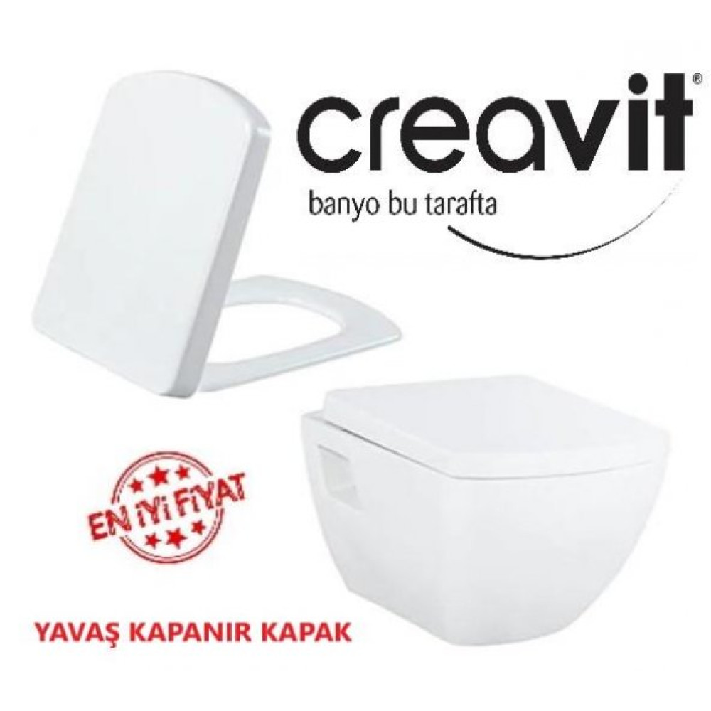 Creavit Tp326 Asma Klozet + Kc6000 Yavas Kapanir Kapakli Klozet Fiyatı